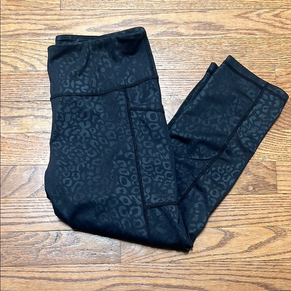 Black Leopard Print Leggings